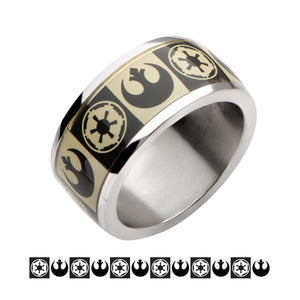 Star Wars Galactic Empire and Rebel Alliance Symbol Ring - Jewelry Brands Shop