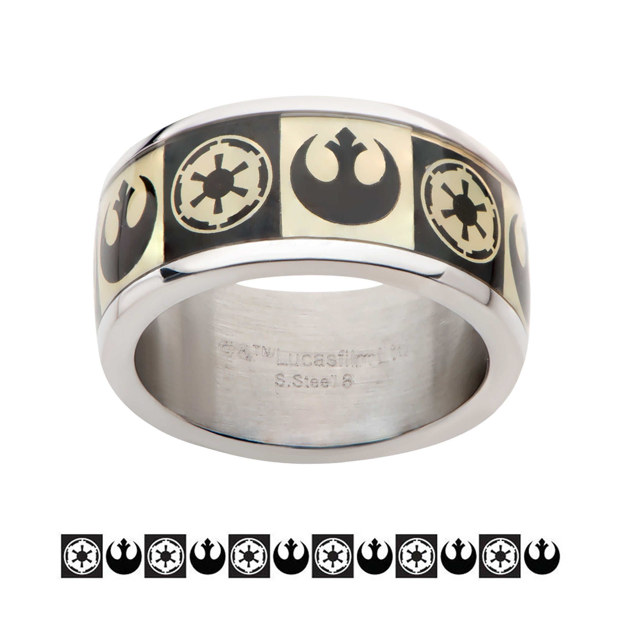 Star Wars Galactic Empire and Rebel Alliance Symbol Ring - Jewelry Brands Shop