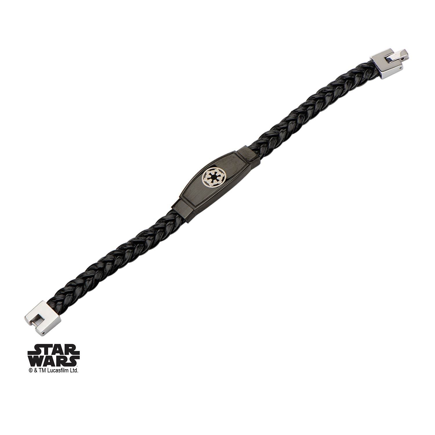 Star Wars Galactic Empire Symbol Braided Leather Bracelet - Jewelry Brands Shop