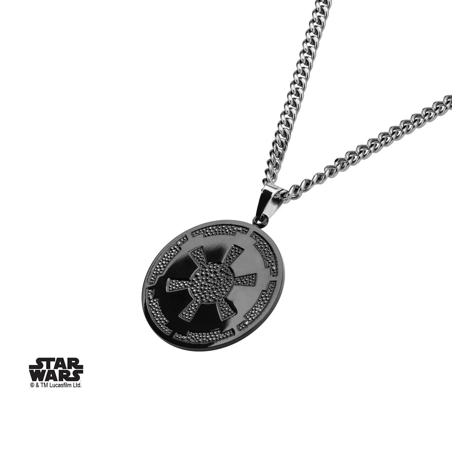 Star Wars Galactic Empire Symbol Gun Metal Small Pendant Necklace - Jewelry Brands Shop