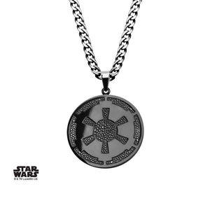 Star Wars Galactic Empire Symbol Gun Metal Small Pendant Necklace - Jewelry Brands Shop