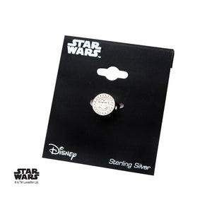 Star Wars Galactic Empire Symbol with Clear CZ Bead Charm - Jewelry Brands Shop