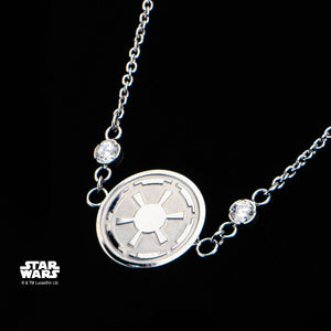 Star Wars Galactic Empire Symbol with CZ Small Pendant Necklace [COMING SOON] - Jewelry Brands Shop