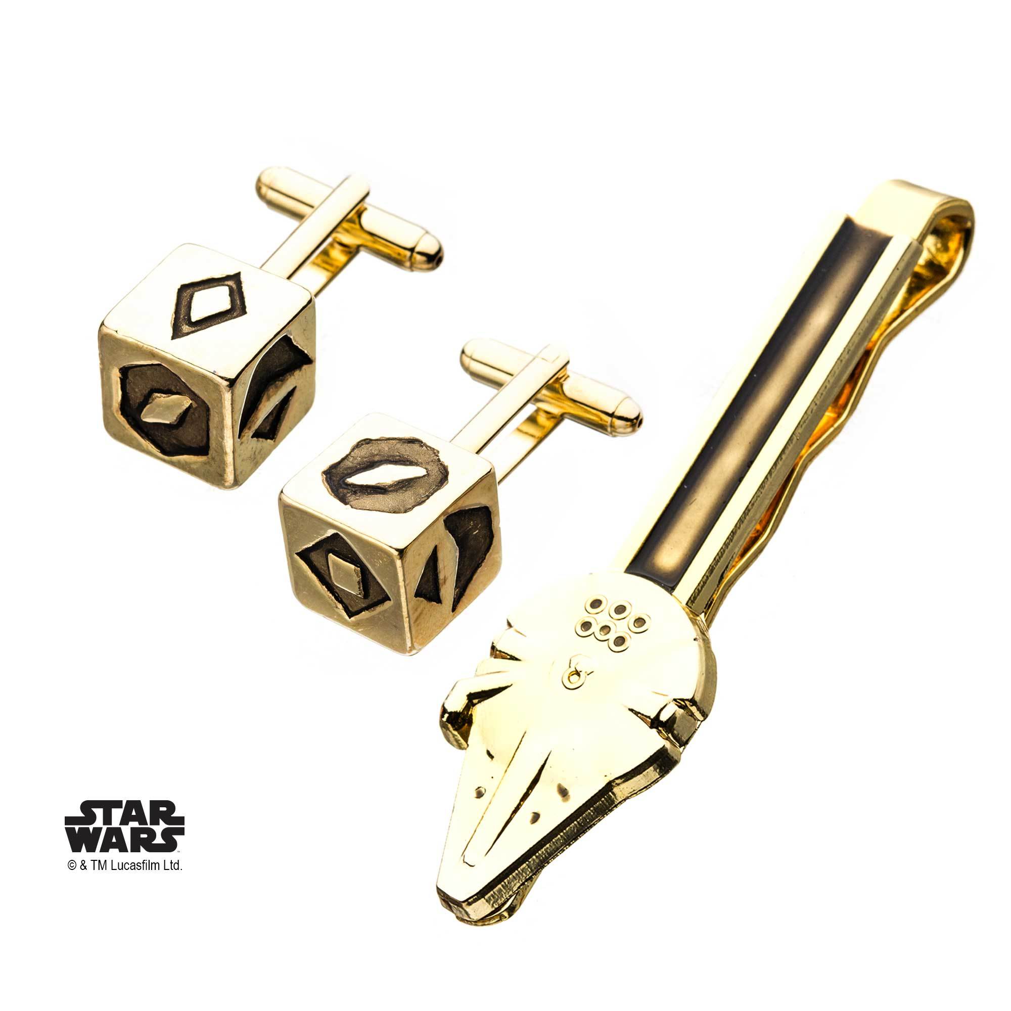 Star Wars Golden Dice Money Clip and Cufflinks Set - Jewelry Brands Shop