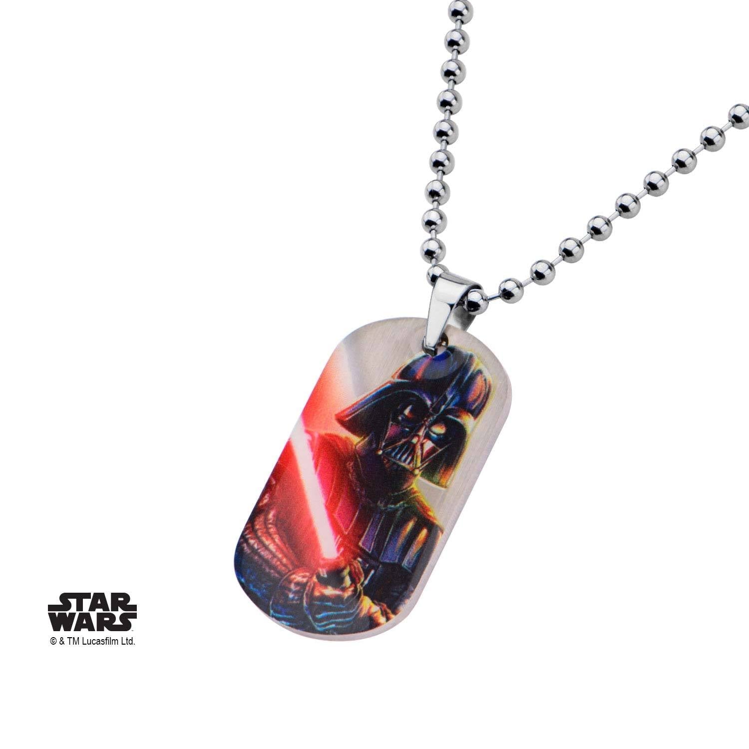 Star Wars Graphic Darth Vader Kids' Dog Tag Pendant Necklace - Jewelry Brands Shop