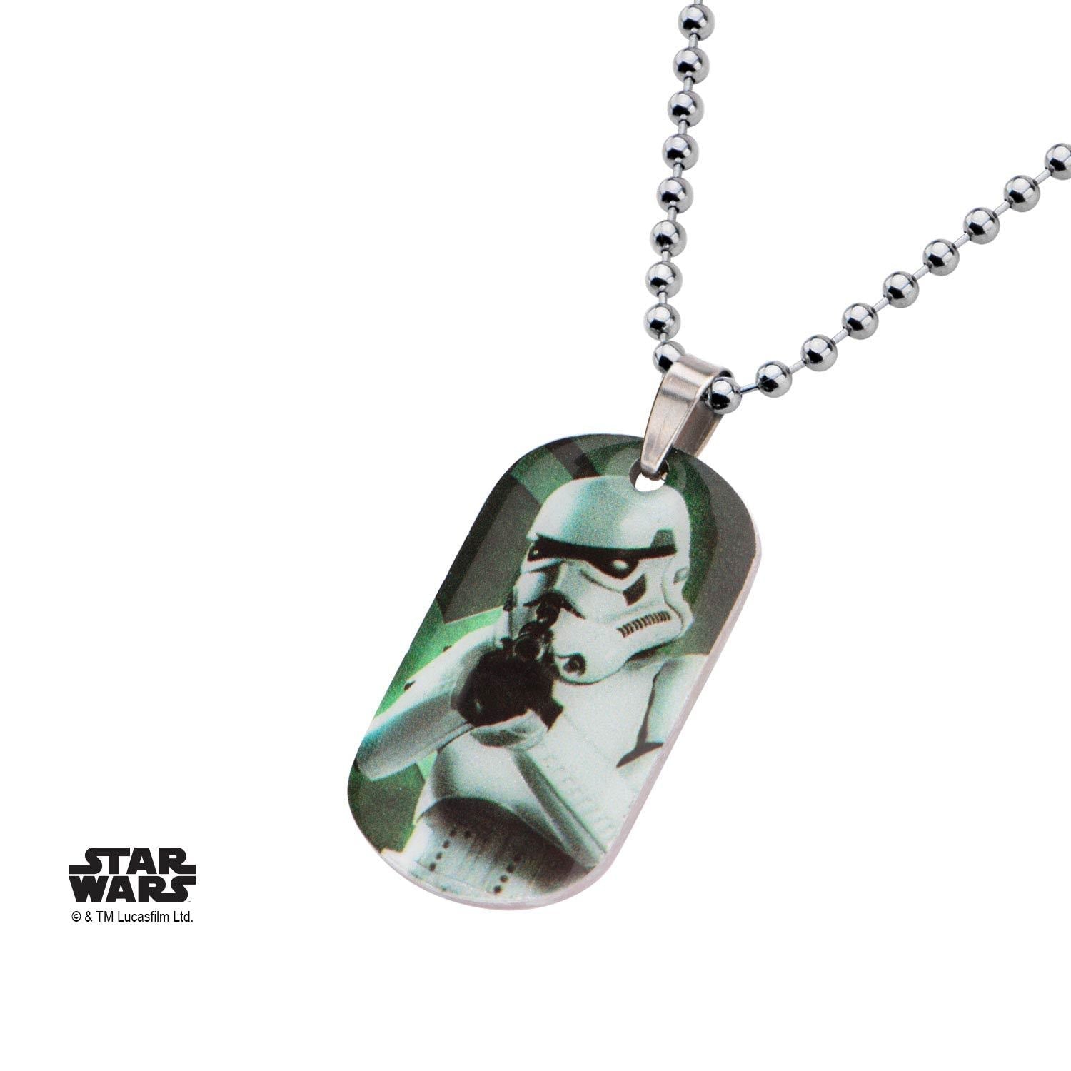 Star Wars Graphic Stormtrooper Kids' Dog Tag Pendant Necklace - Jewelry Brands Shop