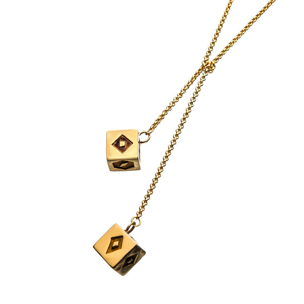 Star Wars Han Solo Corellian Gold 3D Dice Necklace