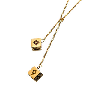 Star Wars Han Solo Corellian Gold 3D Dice Necklace - Jewelry Brands Shop