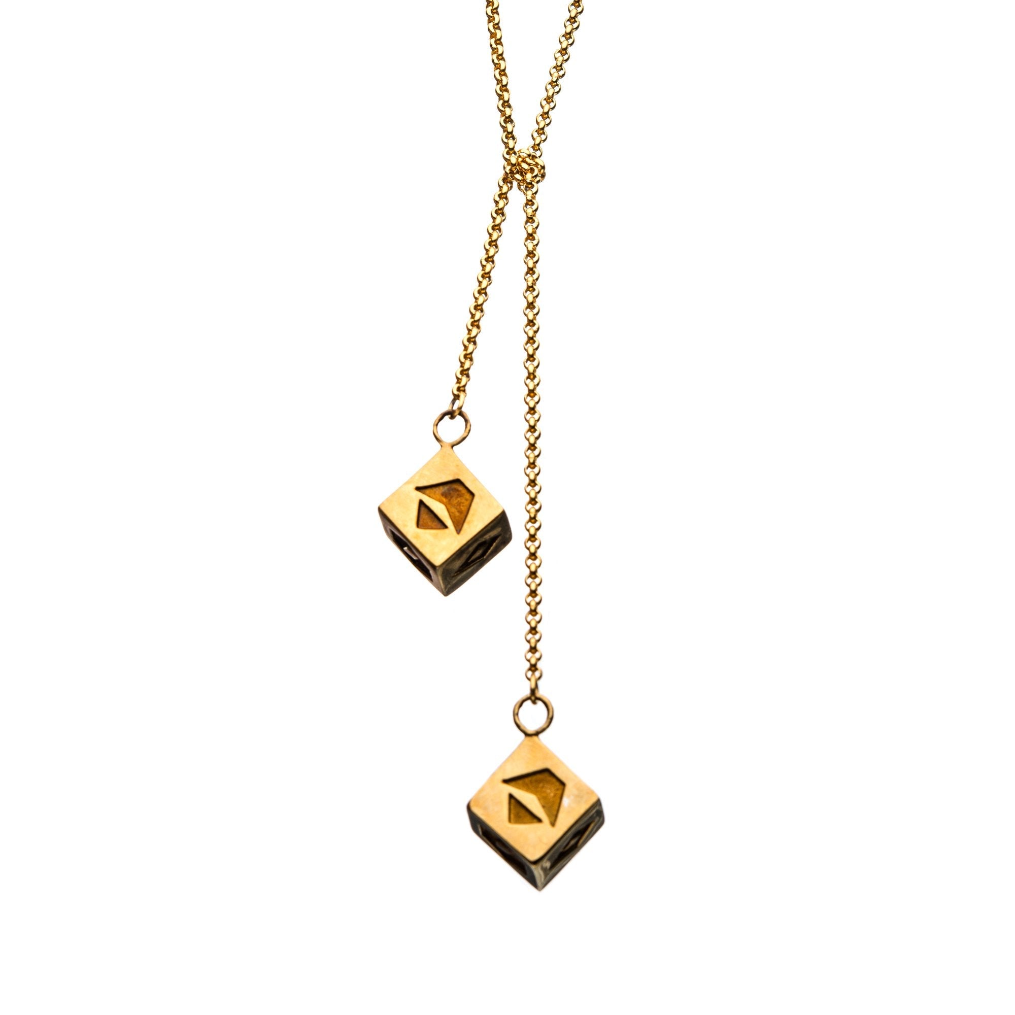 Star Wars Han Solo Corellian Gold 3D Dice Necklace - Jewelry Brands Shop