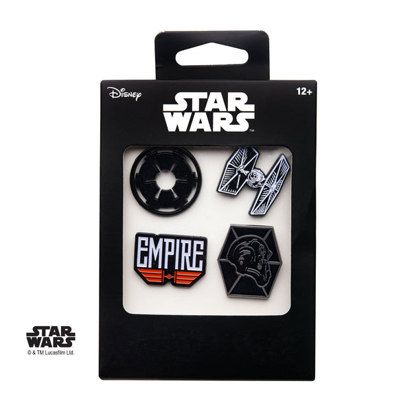 Star Wars Imperial Galactic Empire and Tie Fighter Enamel Lapel Pin Set