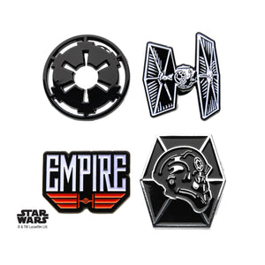 Star Wars Imperial Galactic Empire and Tie Fighter Enamel Lapel Pin Set - Jewelry Brands Shop