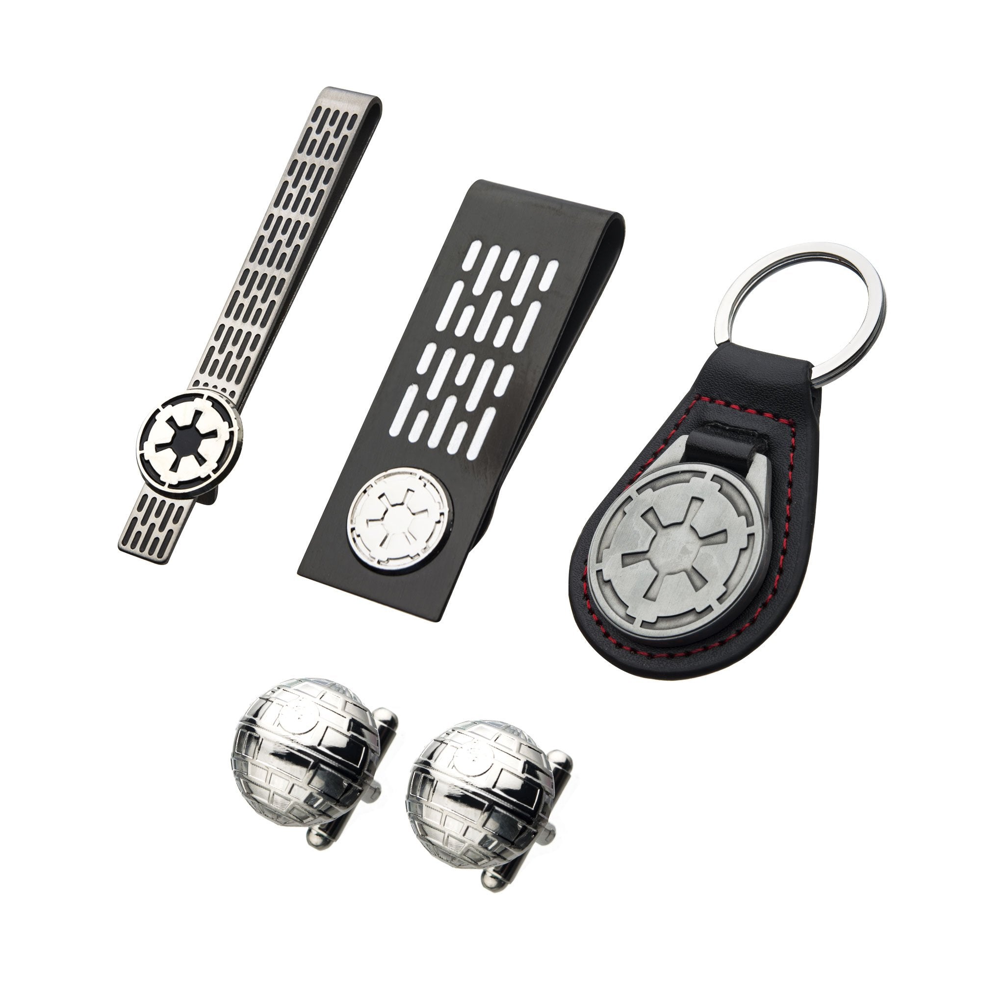 Star Wars Imperial Symbol Keychain, Money Clip, Tie Clip, Cufflinks Set - Jewelry Brands Shop