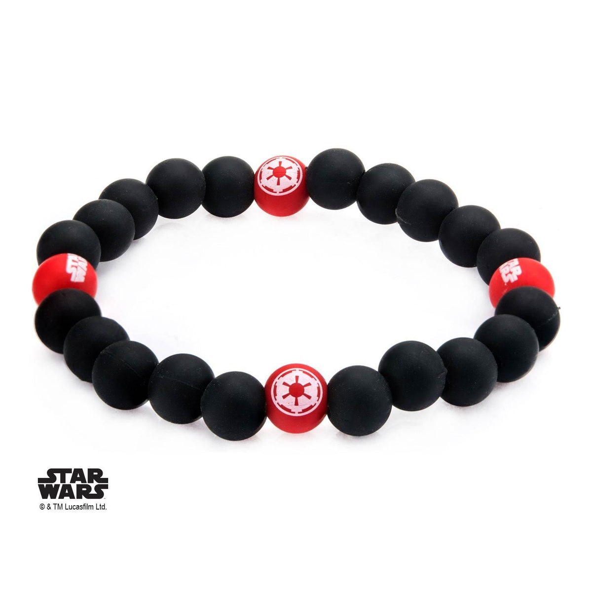 Star Wars Imperial Symbol Silicone Bead Bracelet