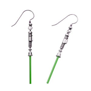 Star Wars Luke Skywalker's 3D Lightsaber Dangle Earrings - Jewelry Brands Shop