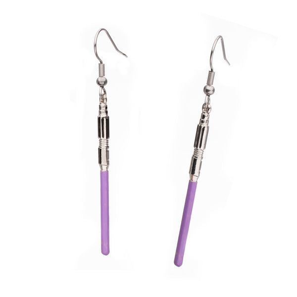 Star Wars Mace Windu Lightsaber Drop Earrings