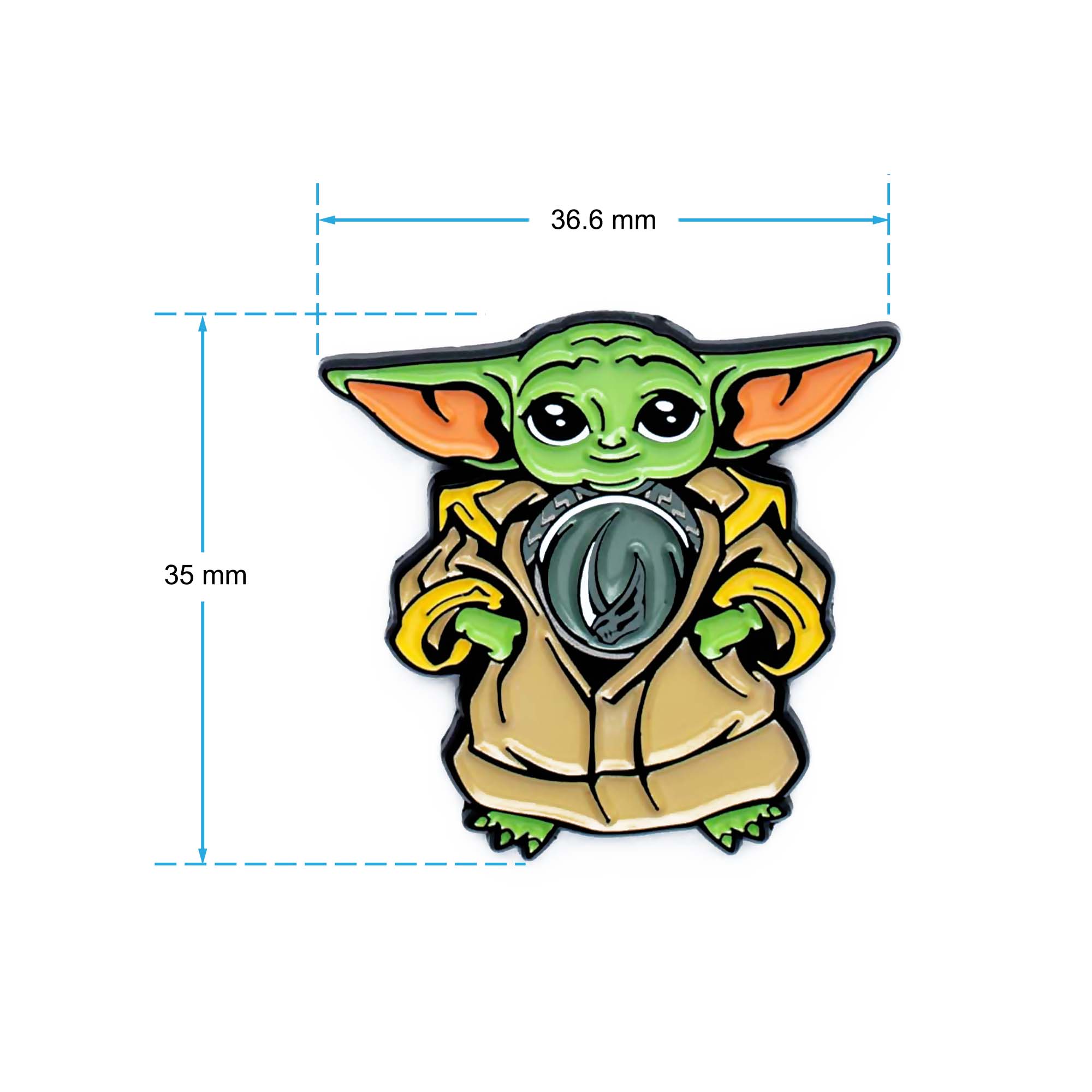 Star Wars Mandalorian 3 Grogu Mudhorn Armor Pin - Jewelry Brands Shop