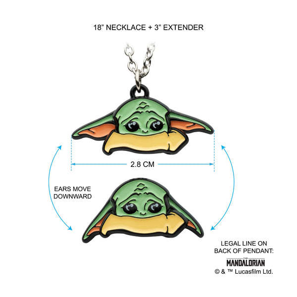 Star Wars Mandalorian Grogu Sad Moving Neklace