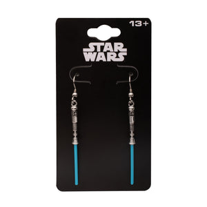 Star Wars Obi - Wan 3D Lightsaber Base Metal Dangle Earrings - Jewelry Brands Shop