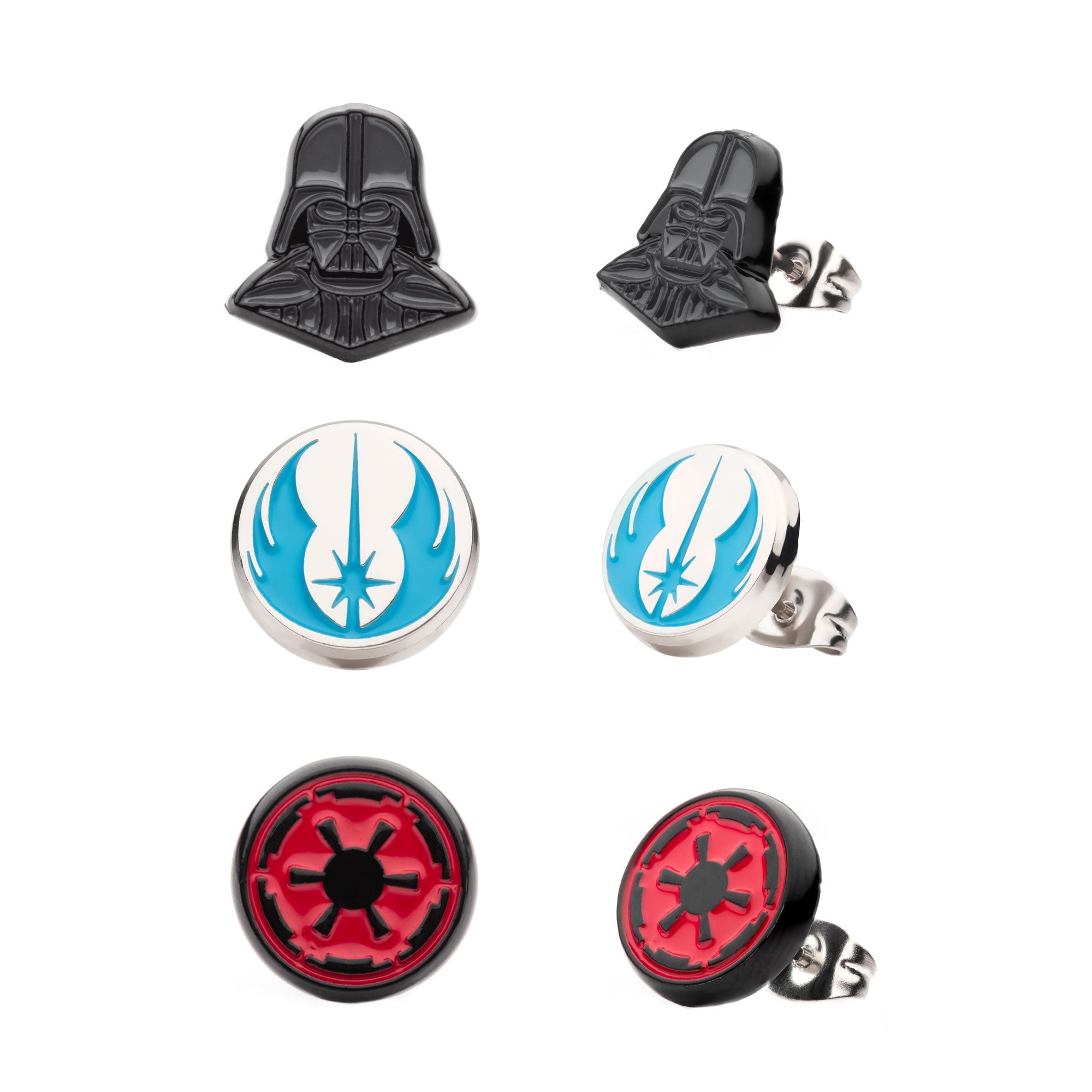 Star Wars Obi - Wan Vader/Jedi/Imperial Earring Stud Set - Jewelry Brands Shop