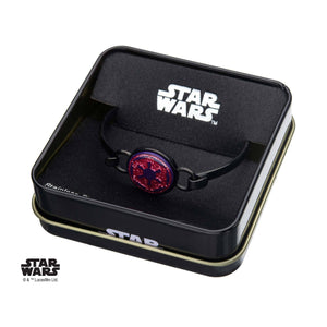 Star Wars Pink Imperial Symbol on Black Plated Bangle Bracelet - Jewelry Brands Shop