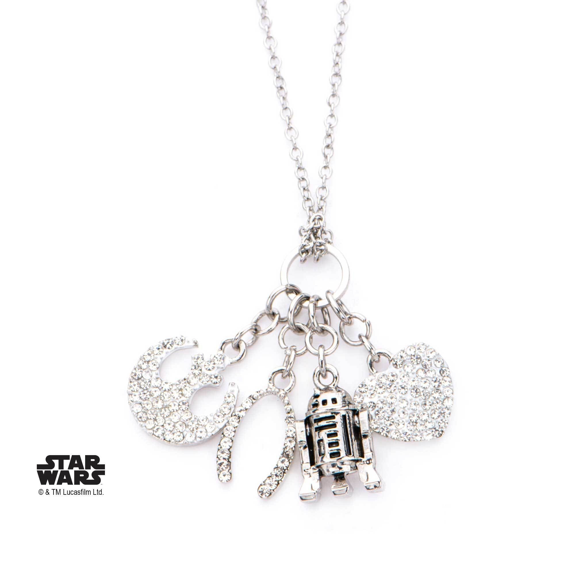 Star Wars R2 - D2 Multi Charm Pendant Necklace - Jewelry Brands Shop