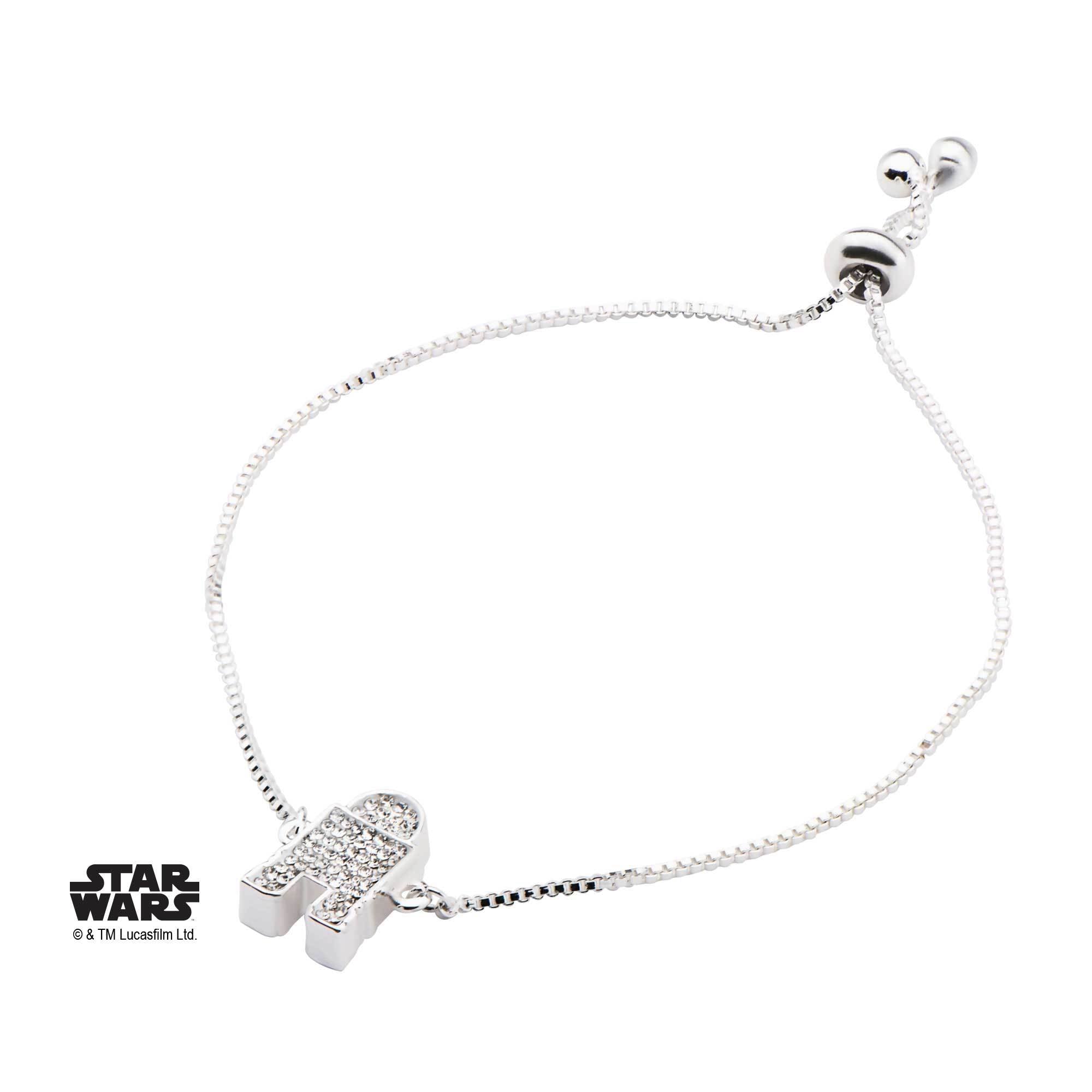 Star Wars R2 - D2 with Clear Gem Bracelet - Jewelry Brands Shop