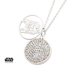 Star Wars R2 - D2 with Clear Gem Pendant Necklace - Jewelry Brands Shop