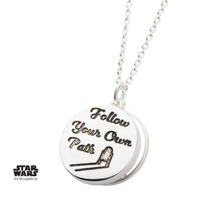 Star Wars R2 - D2 with Clear Gem Pendant Necklace - Jewelry Brands Shop