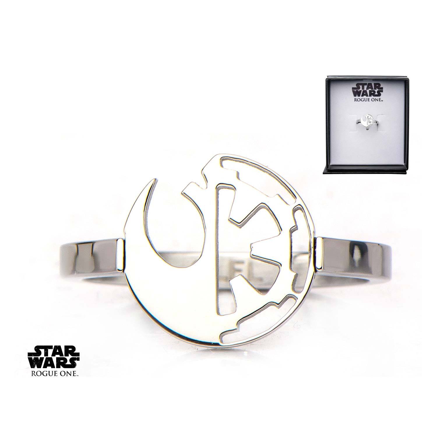 Star Wars Rogue One Cut Out Rebel Alliance/Galactic Empire Symbol Ring - Jewelry Brands Shop