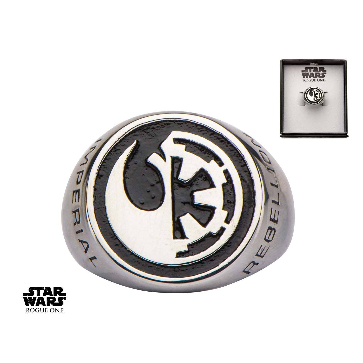 Star Wars Rogue One Rebel Alliance/Galactic Empire Symbol Ring - Jewelry Brands Shop