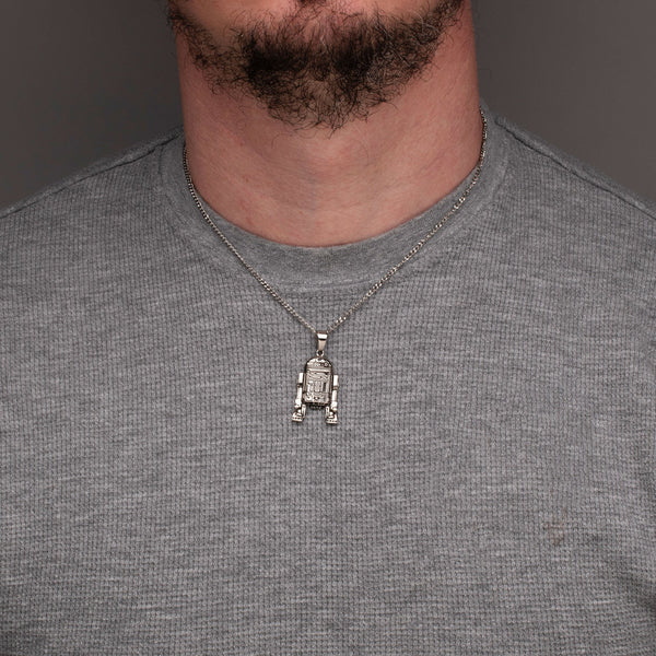 Star Wars Stainless Steel R2-D2 Pendant Necklace