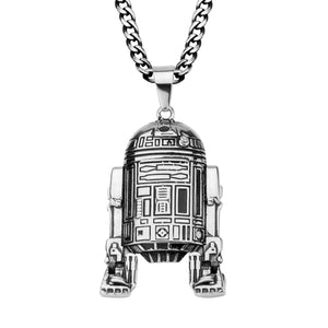 Star Wars Stainless Steel R2 - D2 Pendant Necklace - Jewelry Brands Shop