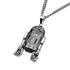 Star Wars Stainless Steel R2 - D2 Pendant Necklace - Jewelry Brands Shop