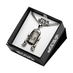 Star Wars Stainless Steel R2 - D2 Pendant Necklace - Jewelry Brands Shop