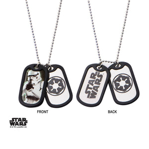 Star Wars Storm Trooper Rubber Silencer Double Dog Tag Pendant Necklace - Jewelry Brands Shop