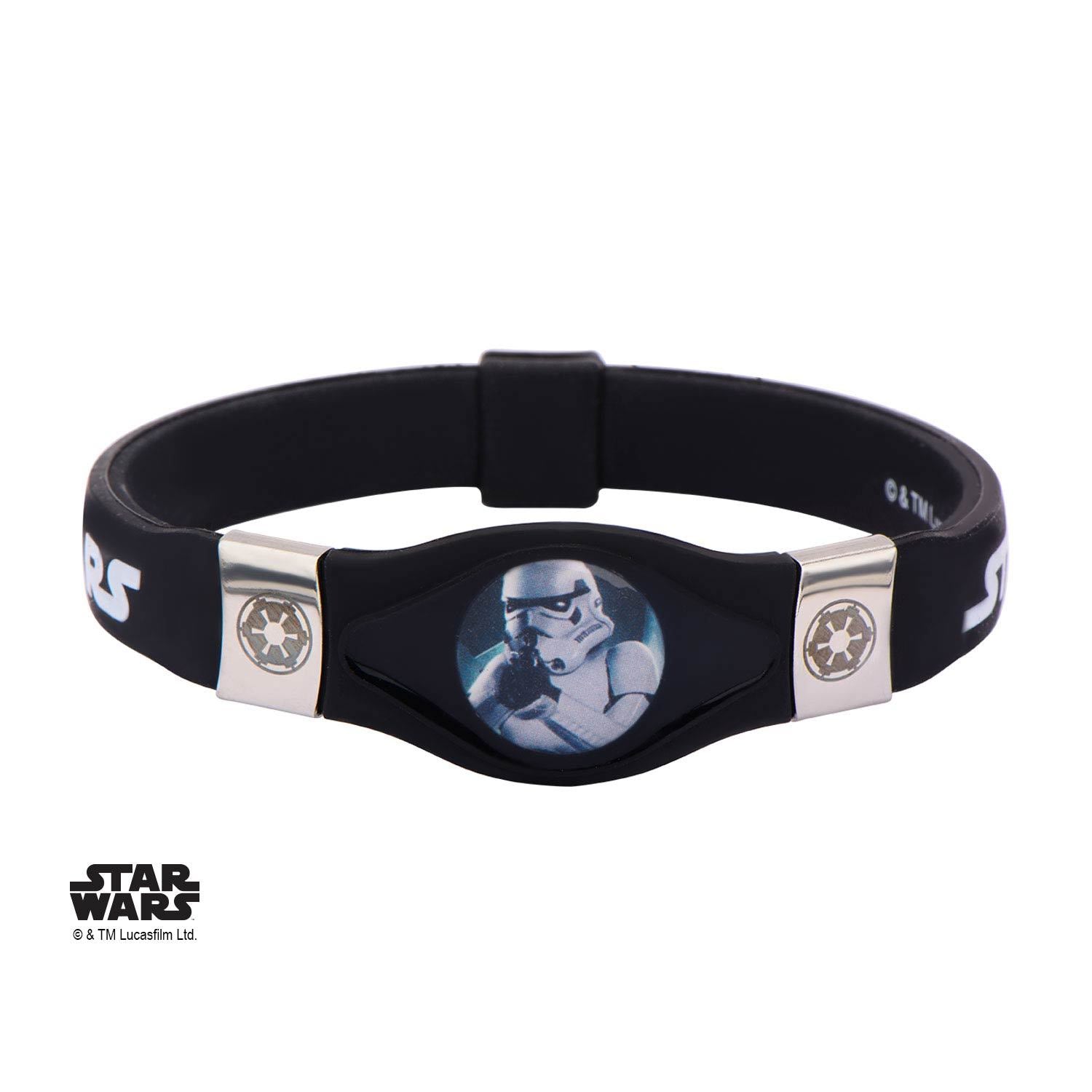 Star Wars Stormtrooper and Galactic Empire Symbol Kids' Silicone Bracelet - Jewelry Brands Shop