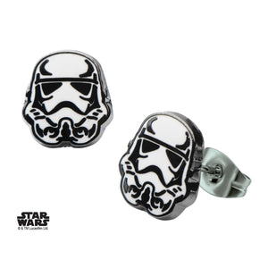 Star Wars Stormtrooper Enamel Stud Earrings - Jewelry Brands Shop