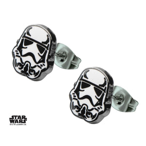 Star Wars Stormtrooper Enamel Stud Earrings - Jewelry Brands Shop