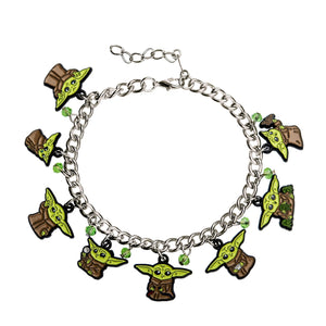 Star Wars: The Mandalorian Grogu (AKA: Baby Yoda/ The Child) Different Pose Charm Bracelets - Jewelry Brands Shop