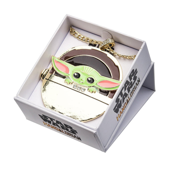 Star Wars: The Mandalorian Grogu (AKA: Baby Yoda/ The Child) Gold Plated Pendant Necklace