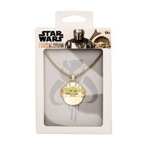 Star Wars: The Mandalorian Grogu (AKA: Baby Yoda/ The Child) Gold Plated Pendant Necklace - Jewelry Brands Shop