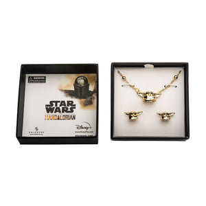 Star Wars: The Mandalorian Grogu (AKA: Baby Yoda/ The Child) Necklace And Earing Set - Jewelry Brands Shop