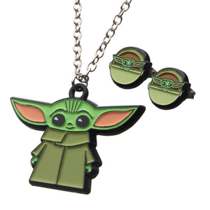 Star Wars: The Mandalorian Grogu (AKA: Baby Yoda/ The Child) Pendant Necklace Set - Jewelry Brands Shop