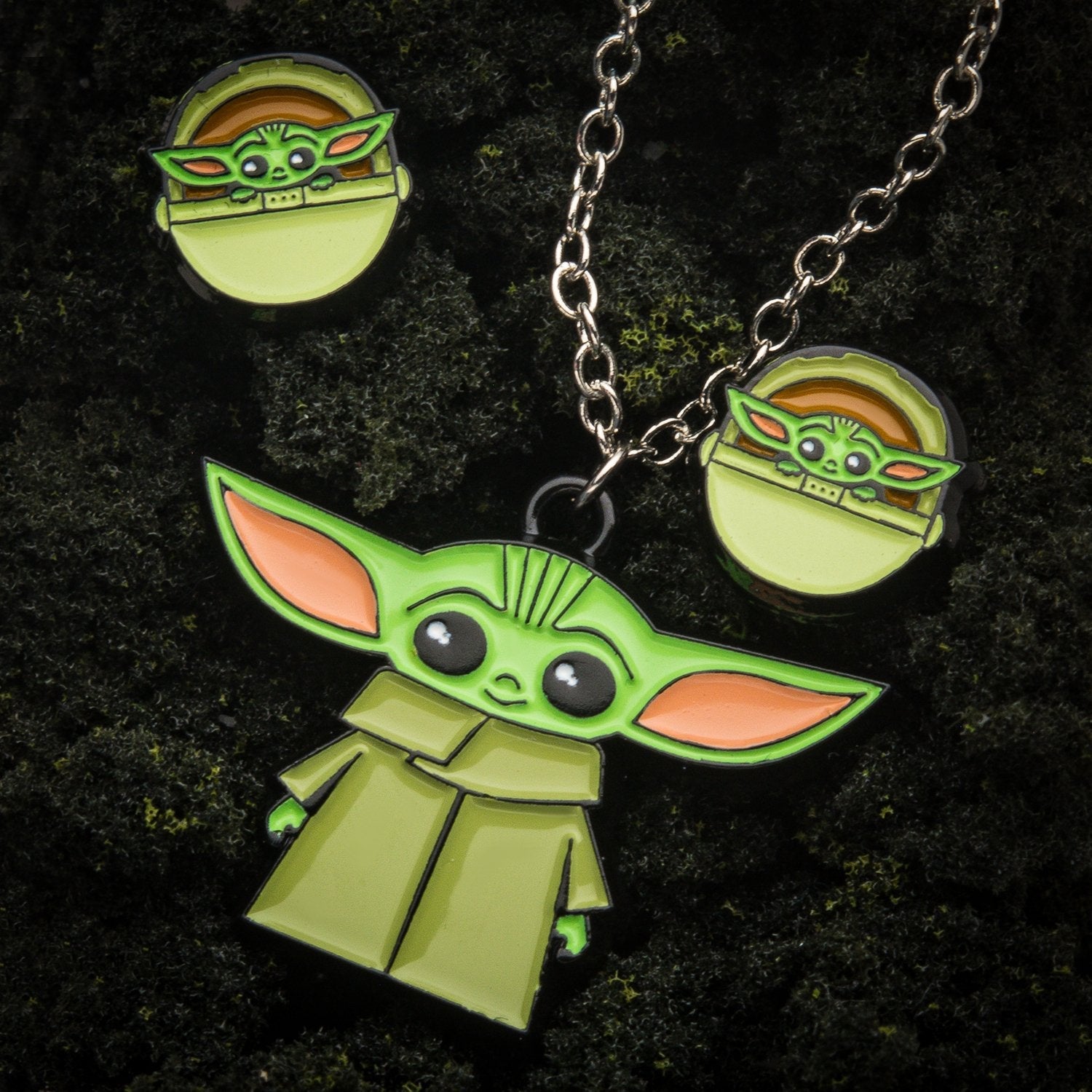 Star Wars: The Mandalorian Grogu (AKA: Baby Yoda/ The Child) Pendant Necklace Set - Jewelry Brands Shop