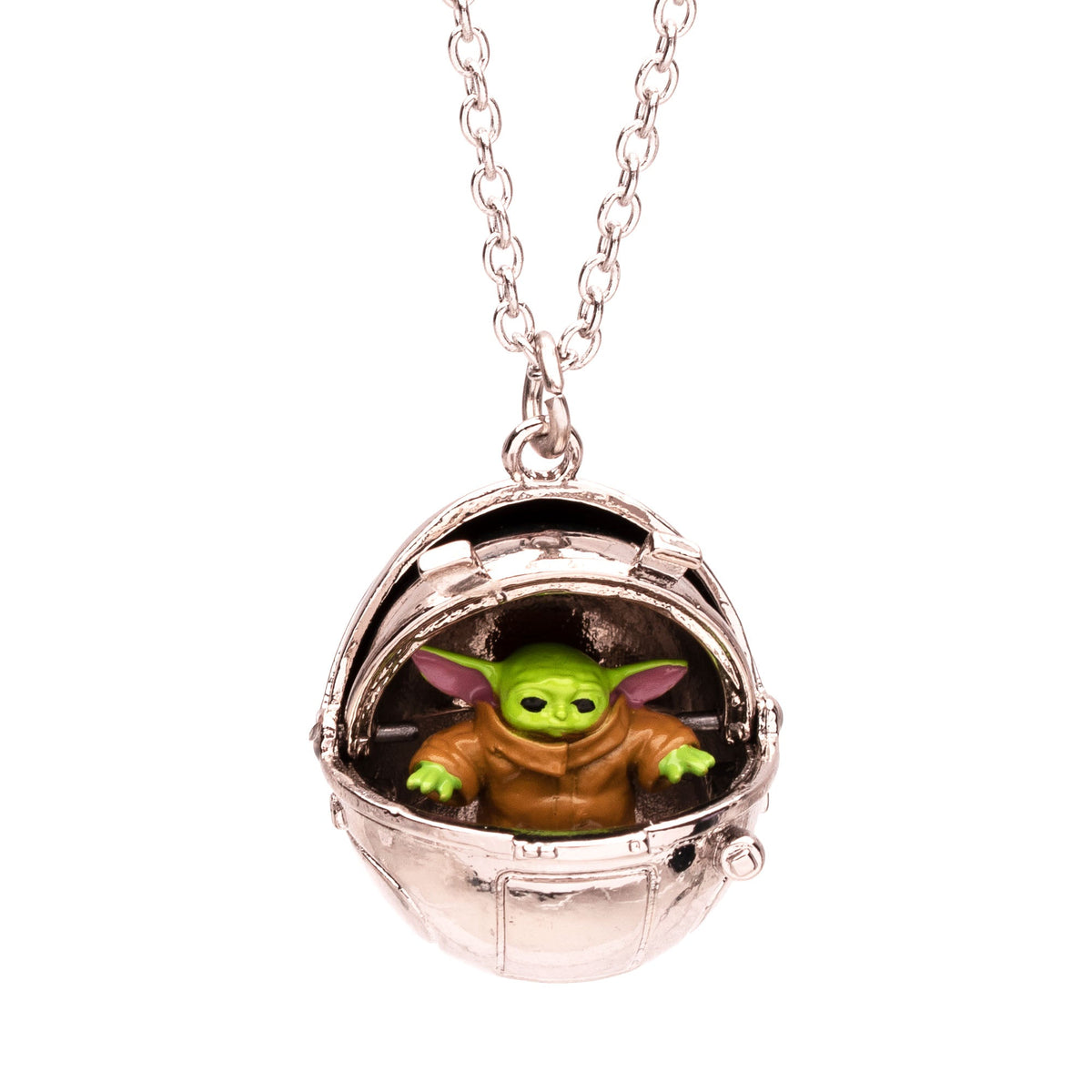 Star Wars: The Mandalorian Grogu (AKA: Baby Yoda/ The Child) Pram Pendant Necklace.