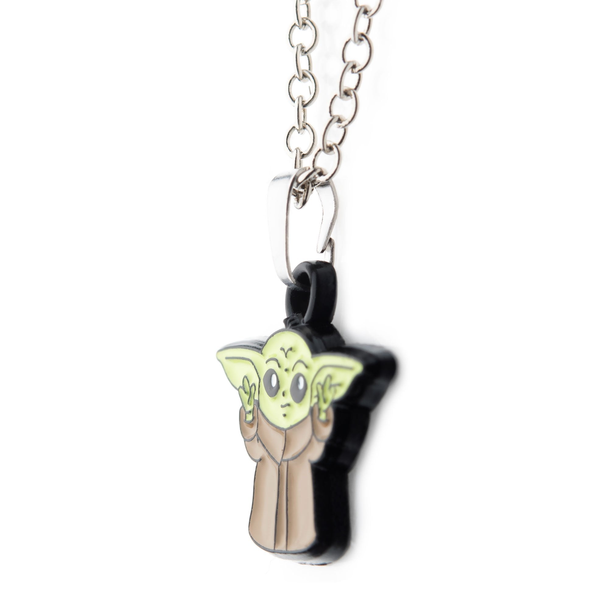 Star Wars: The Mandalorian Grogu (AKA: Baby Yoda/ The Child) Raised Hands Necklace - Jewelry Brands Shop