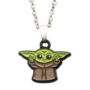 Star Wars: The Mandalorian Grogu (AKA: Baby Yoda/ The Child) Raised Hands Necklace - Jewelry Brands Shop