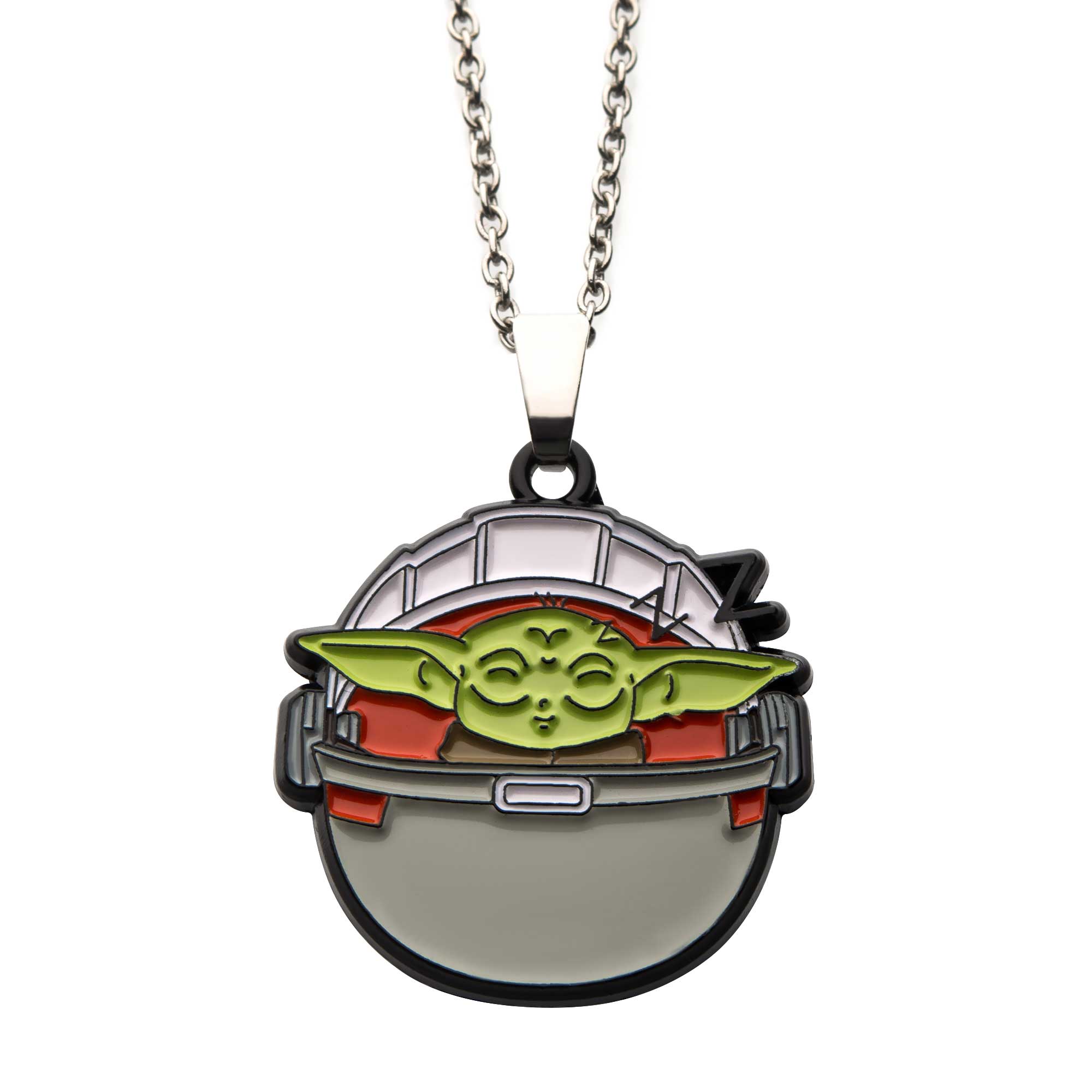 Star Wars: The Mandalorian Grogu (AKA: Baby Yoda/ The Child) Sleeping Pendant Necklace - Jewelry Brands Shop