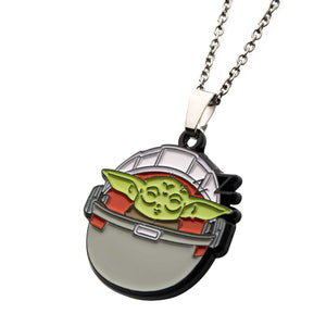 Star Wars: The Mandalorian Grogu (AKA: Baby Yoda/ The Child) Sleeping Pendant Necklace - Jewelry Brands Shop