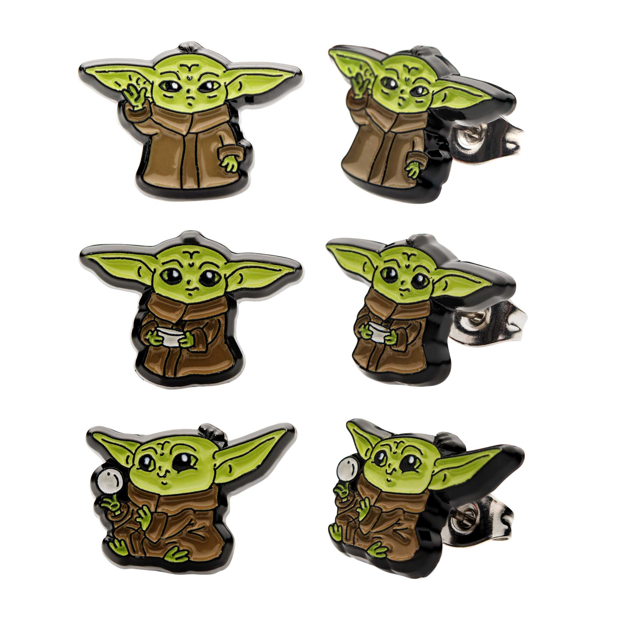 Star Wars: The Mandalorian Grogu (AKA: Baby Yoda/ The Child) Stud Earrings Set (3pcs) [COMING SOON] - Jewelry Brands Shop